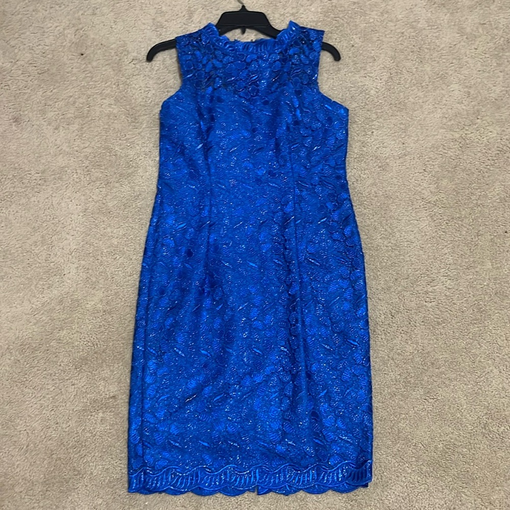 Blue lace dress